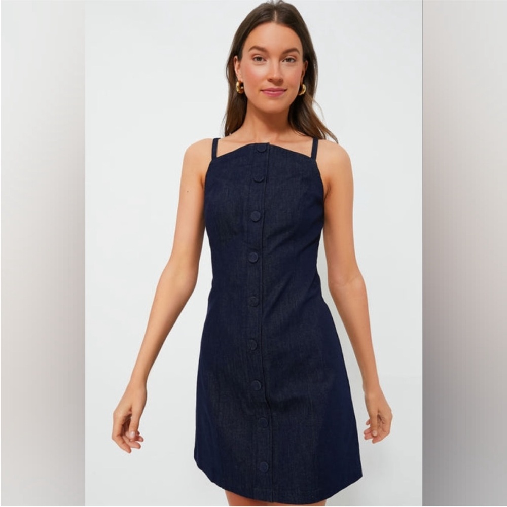NWT Tuckernuck Dress Lilliana Mini A-Line in Denim Blue